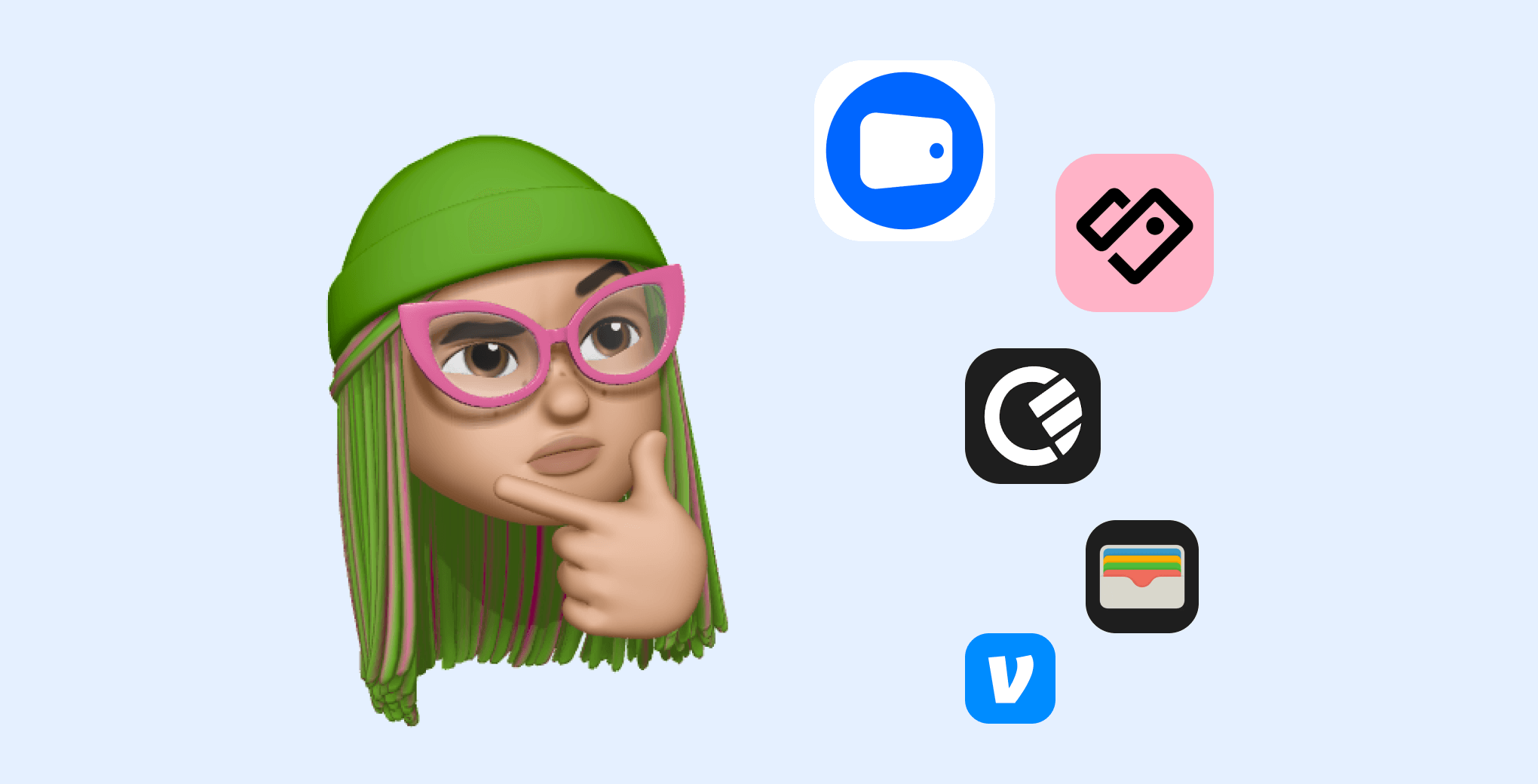 iPhone screen with top digital wallet apps